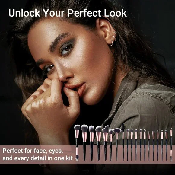 15Pcs Eye And Face Professional Makeup Brush Set